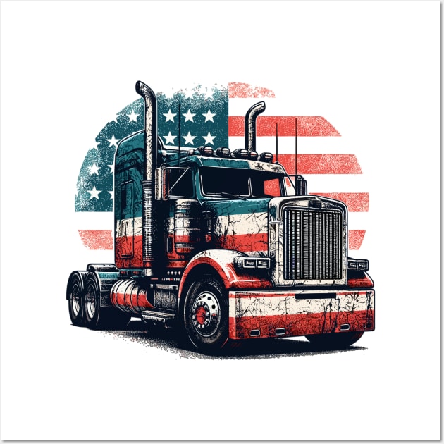 Semi Trailer Wall Art by Vehicles-Art